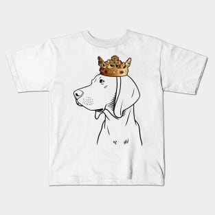 Redbone Coonhound Dog King Queen Wearing Crown Kids T-Shirt